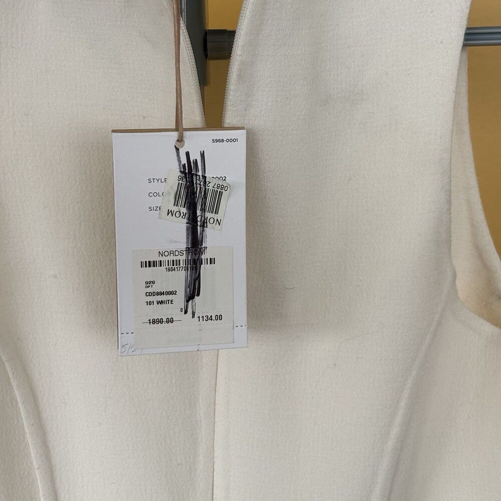 Michael Kors Collection Wool Sheath Dress White Cutout Italy Womens 0 XS - Picture 9 of 14